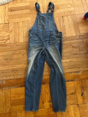 Abercrombie & Fitch Jeans Womens Small Blue Denim Overalls Bib Country Medium